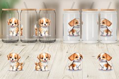 Cute Baby Dog Glass Can Wraps Product Image 6
