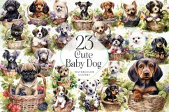 Cute Baby Dog Watercolor Sublimation Product Image 1