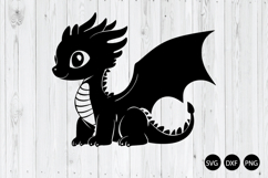 Cute Baby Dragon SVG, Dragon SVG, Cute Dragon SVG Product Image 1