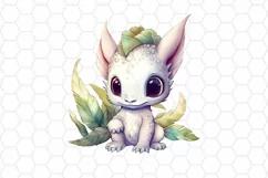 Cute Baby Dragon Watercolor Cliparts