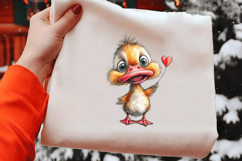 Cute Baby Duck Valentine Clipart Product Image 2