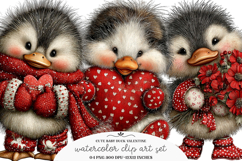 Cute Baby Duck Valentine Clipart , Cute Baby Duck PNG Product Image 1