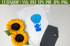 Baby Elephant Silhouette SVG - Cute Baby Elephant SVG Product Image 2