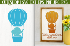 Baby Elephant Silhouette SVG - Cute Baby Elephant SVG Product Image 1