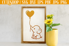 Cute Baby Elephant SVG - Baby Shower SVG | Baby SVG File Product Image 2