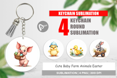 Baby Farm Animals Easter Keychain Product Image 1