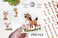 Baby Farm Animals Easter Sticker Product Image 1
