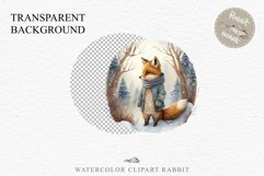 Cute Baby Fox Clipart PNG Scrapbooking Nursery Fairy Tale Art Image Watercolor Transparent Print illustration shirt designs sublimation kids printable digital