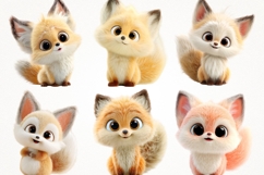 Cute Baby Fox 24 PNG Clipart Bundle 4K UHD Design Bundles Product Image 3