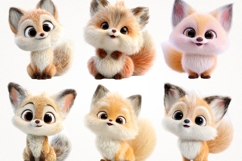Cute Baby Fox 24 PNG Clipart Bundle 4K UHD Design Bundles Product Image 2