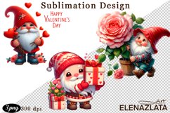 Cute gnome clipart, birthday gnome sublimation Product Image 1