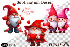 Cute gnome clipart, birthday gnome sublimation Product Image 1