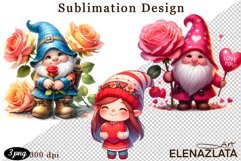 Cute gnome clipart, birthday gnome sublimation Product Image 1
