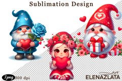 Cute gnome clipart, birthday gnome sublimation Product Image 1