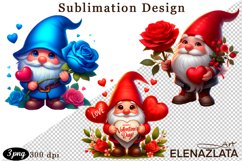 Cute gnome clipart, birthday gnome sublimation Product Image 1
