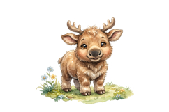 Cute Baby Highland Cow Png|Forest Png Product Image 1