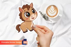 Cute Baby Horse Sticker, Animal Sticker, Cartoon Sticker Product Image 1