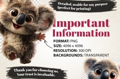 Baby Koala Clipart Bundle 27 PNG Cute Koala Art Product Image 7