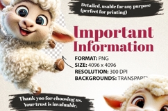 Cute Baby Lamb | 23 PNG Sheep Clipart Transparent BG Arts Product Image 6