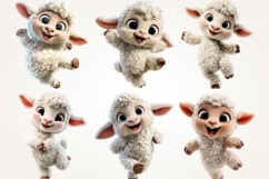 Cute Baby Lamb | 23 PNG Sheep Clipart Transparent BG Arts Product Image 4