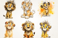 Cute Baby Lion 39 PNG Clipart Bundle 4K UHD Design Bundles Product Image 2