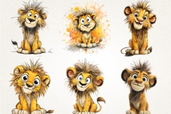 Cute Baby Lion 39 PNG Clipart Bundle 4K UHD Design Bundles Product Image 4