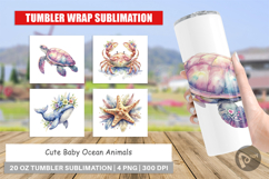 Cute Baby Ocean Animals Tumbler Product Image 1