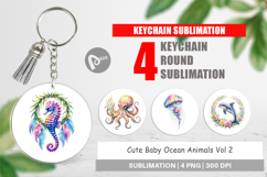 Cute Baby Ocean Animals Keychain Product Image 1