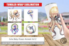 Cute Baby Ocean Animals Tumbler Product Image 1