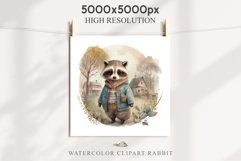 watercolor baby Raccoon, fairy tales clipart, sublimation nursery wall art, cute children book Cute Baby Raccoon Clipart PNG Scrapbooking Nursery Fairy Tale Art Image Watercolor Transparent Print illustration designs sublimation kids printable digital