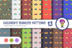 Cute Baby Seamless Patterns 13. Digital Paper Product Image 1
