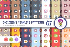 Cute Baby Seamless Patterns 07. Digital Paper Product Image 1