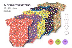 Cute Baby Seamless Patterns 03. Digital Paper Product Image 3