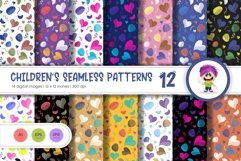Cute Baby Seamless Patterns 12. Digital Paper Product Image 1