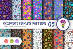 Cute Baby Seamless Patterns 05. Digital Paper Product Image 1