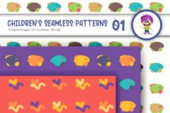 Cute Baby Seamless Patterns 01 Product Image 2