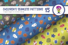 Cute Baby Seamless Patterns 15. Digital Paper Product Image 3
