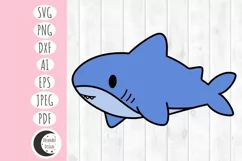 cute baby shark svg