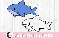 cute baby shark svg