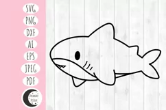 cute baby shark svg