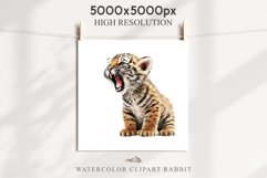 Cute Baby Tiger Animals Clipart PNG Scrapbooking Nursery Art Image Watercolor  Transparent Print invitation shirt designs sublimation kids printable digital watercolor baby tiger, scrapbooking clipart, sublimation nursery drawing, forest animals, wild cat