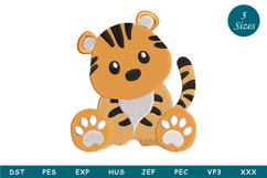 Cute Baby Tiger-Machine Embroidery Product Image 1