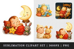 Cute Baby clipart printable sublimation design png Product Image 1