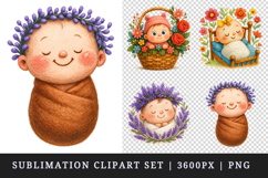 Cute Baby clipart printable sublimation design png Product Image 1