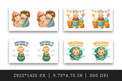 Cute Baby mug wrap printable sublimation design Product Image 2
