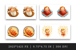 Cute Baby mug wrap printable sublimation design Product Image 2