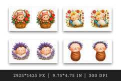 Cute Baby mug wrap printable sublimation design Product Image 2