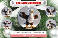 Christmas Ornaments Patriotic Eagle Crochet Product Image 1