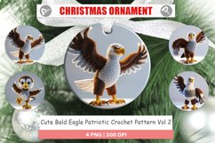 Christmas Ornaments Patriotic Eagle Crochet Product Image 1