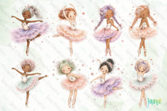 Cute Ballerina Sublimation Clipart Bundle Product Image 3